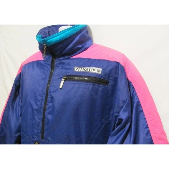 Vintage Slalom Purple Hot Pink Ski Snowboarding Jacket Coat Mens Large L Made US
